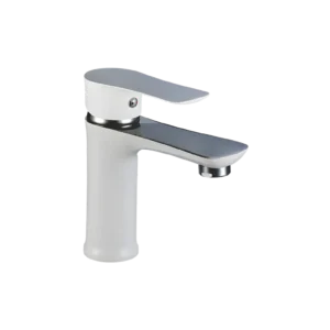 WASH BASIN MIXER WHITE CHROME